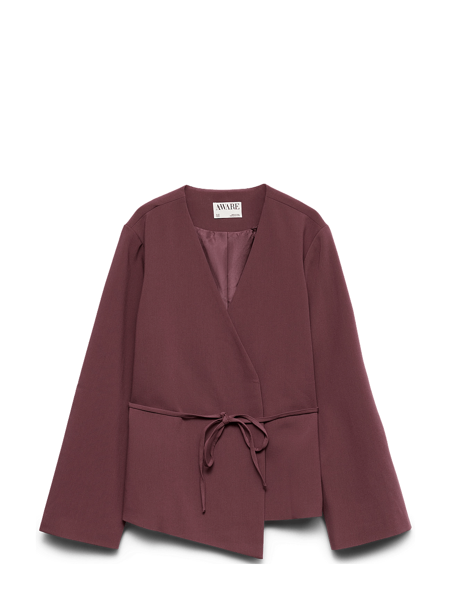 Vero Moda - AWTENORA LS WRAP BLAZER - blazer mit gürtel - catawba grape - 0