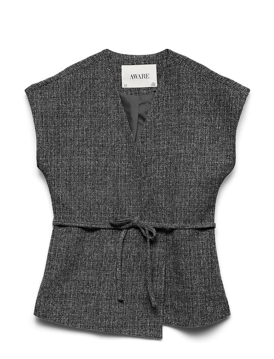 Vero Moda - AWCHANEL V-NECK WAISTCOAT - black - 0