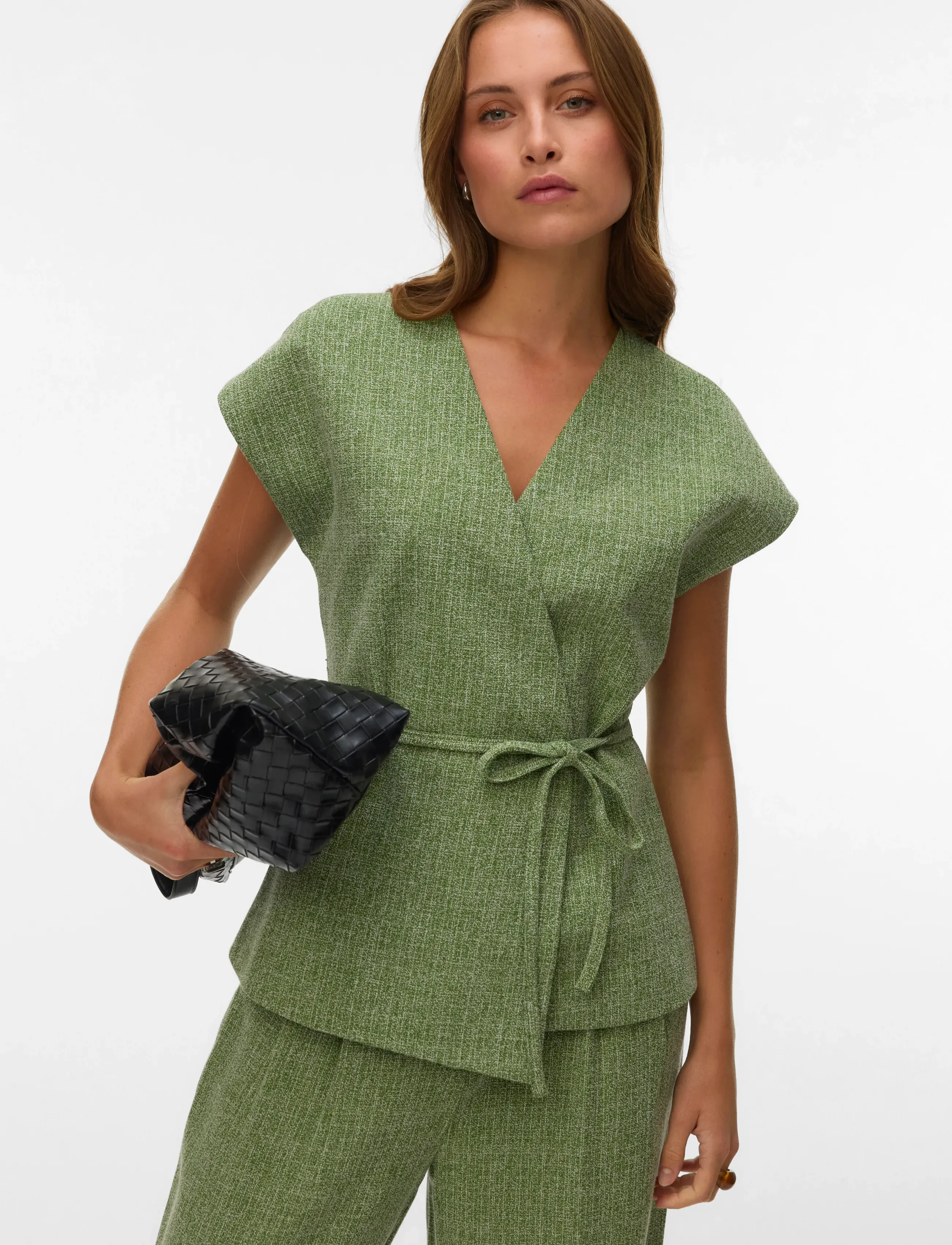 Vero Moda - AWCHANEL V-NECK WAISTCOAT - kevadjoped - kale - 3