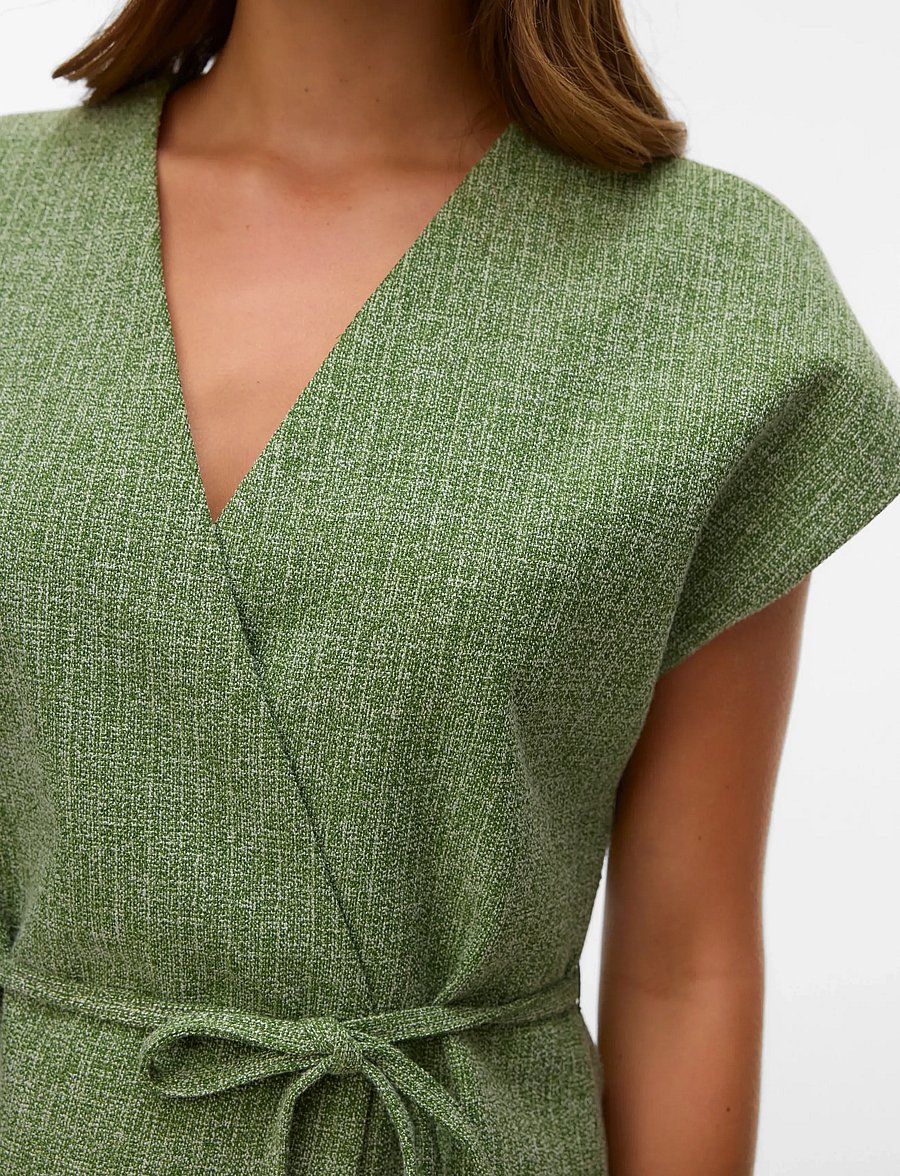 Vero Moda - AWCHANEL V-NECK WAISTCOAT - kevadjoped - kale - 4