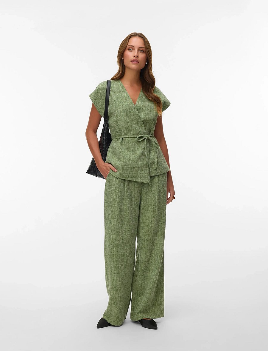 Vero Moda - AWCHANEL HW PANT - anzugshosen - kale - 0