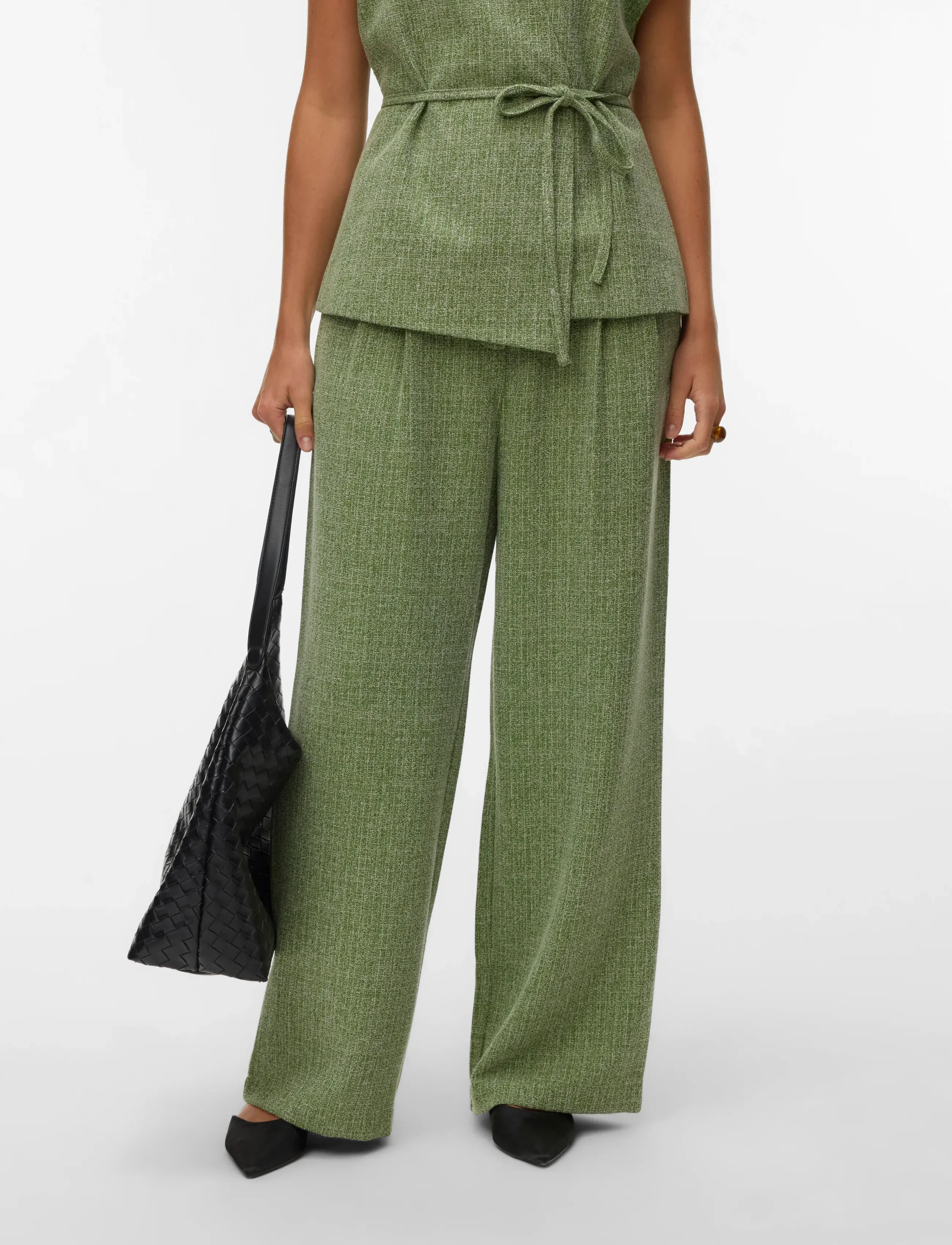 Vero Moda - AWCHANEL HW PANT - tailored trousers - kale - 4