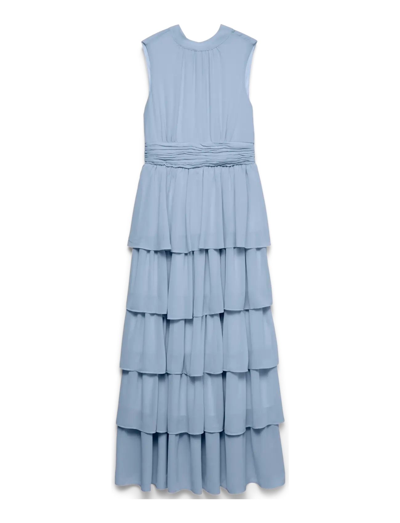 Vero Moda VMSERENA SL LONG FRILL DRESS WVN - Maxikjoler - CASHMERE BLUE / blue
