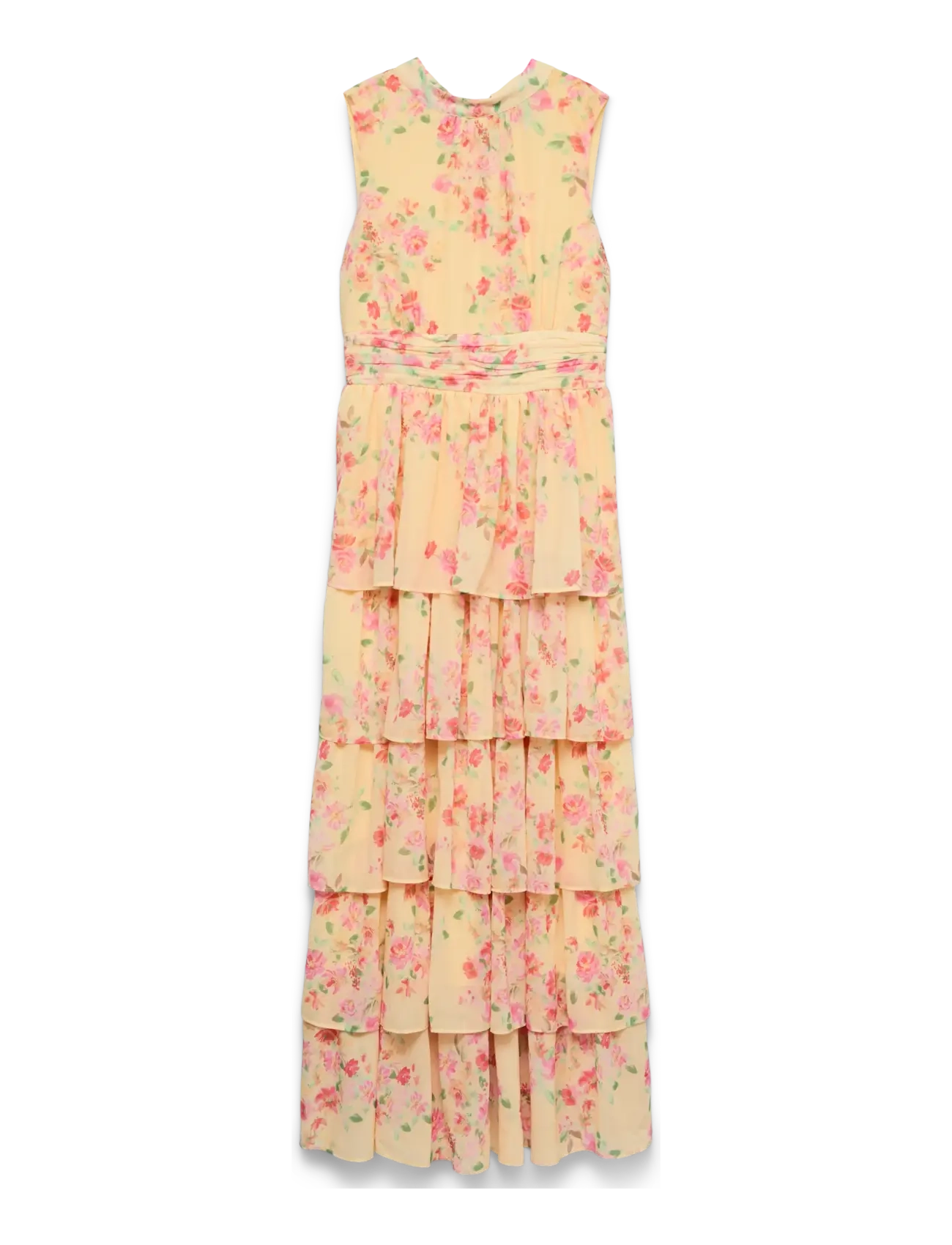 Vero Moda VMSERENA SL LONG FRILL DRESS WVN - Kjoler - FLAN / yellow