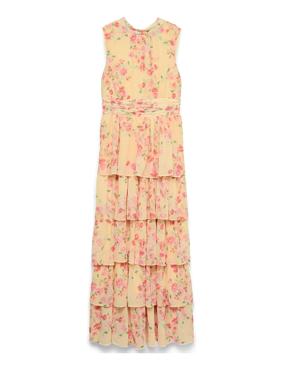 Vero Moda - VMSERENA SL LONG FRILL DRESS WVN - cocktailkleider - flan - 0