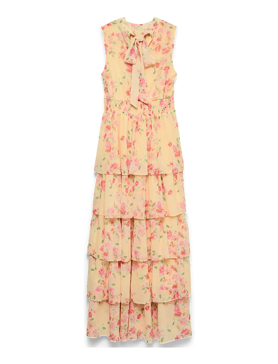 Vero Moda - VMSERENA SL LONG FRILL DRESS WVN - cocktailkleider - flan - 1