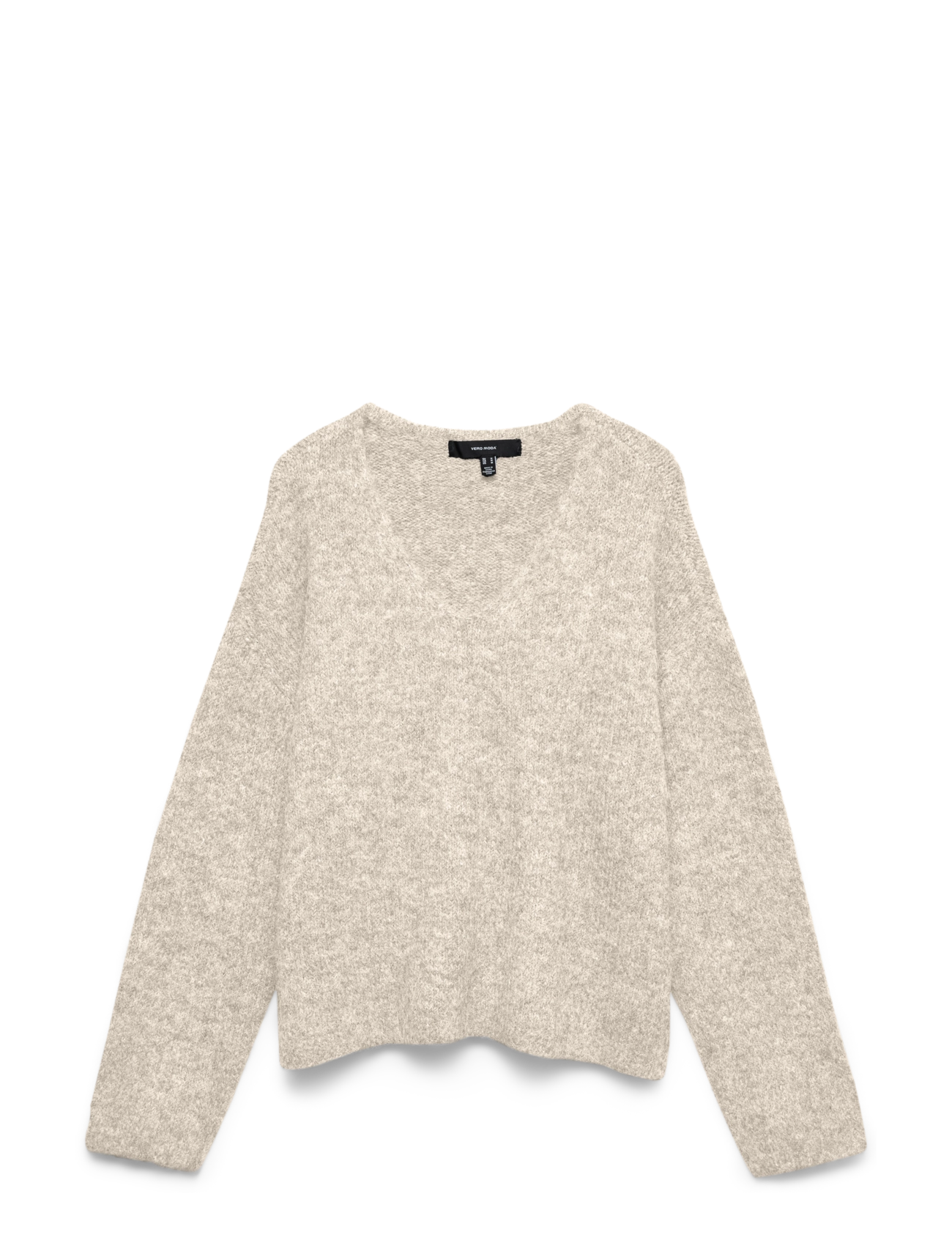 Vero Moda VMBERRY LS V-NECK PULLOVER NOOS - Jumpers - BIRCH / beige