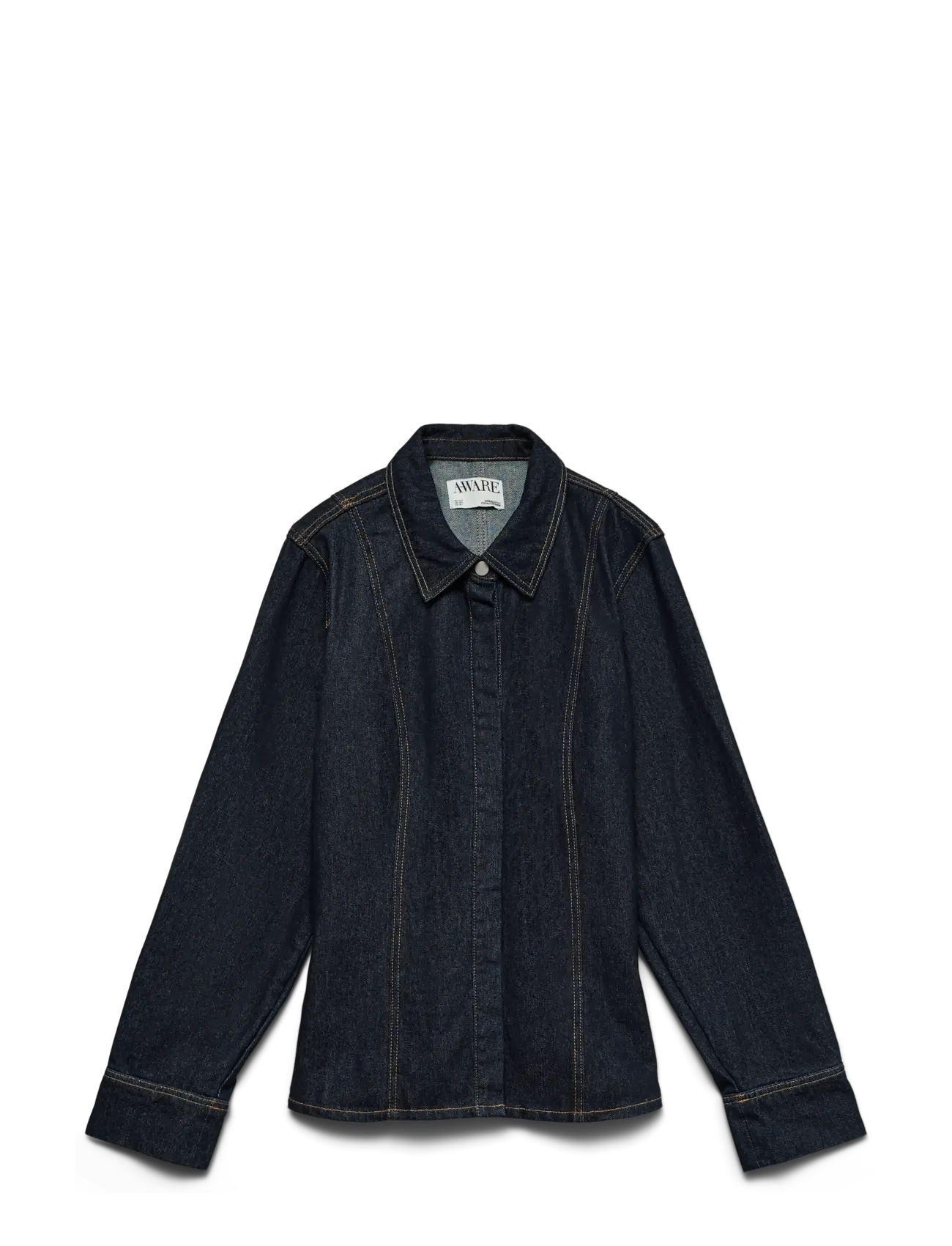 Vero Moda AWEVERLYN LS DENIM SHIRT - Pikkade varrukatega särgid - DARK BLUE DENIM / navy