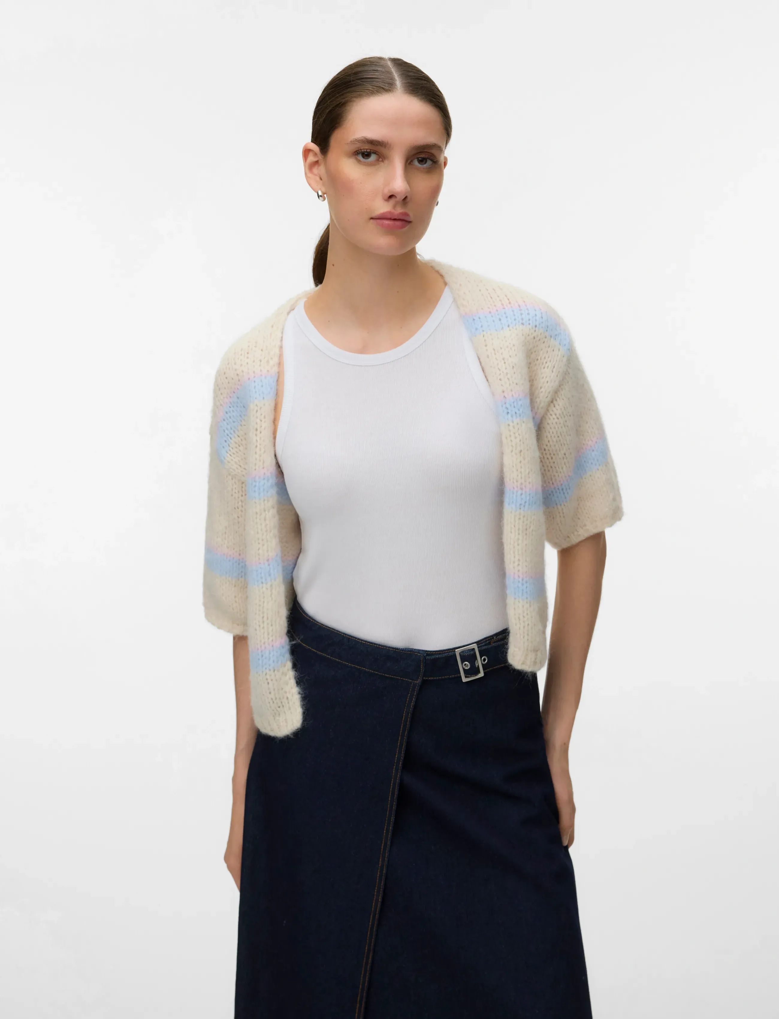 VERO MODA Kofta 'VMMaybe' beige / ljusblå dam – bild 5