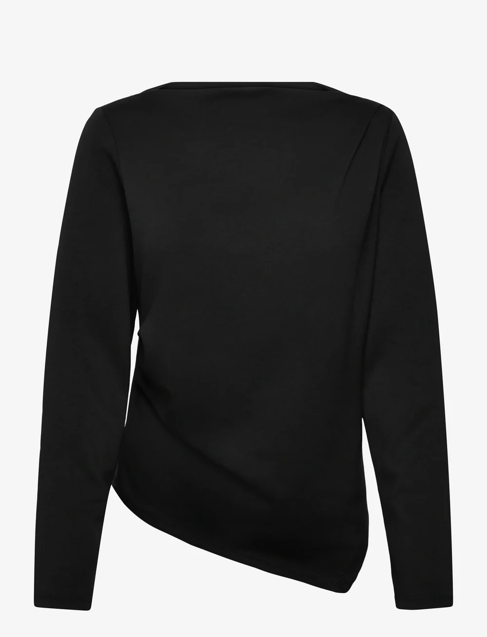 Vero Moda - VMMILLE LS BOATNECK SHORT TOP JRS NOOS - langärmlige blusen - black - 1