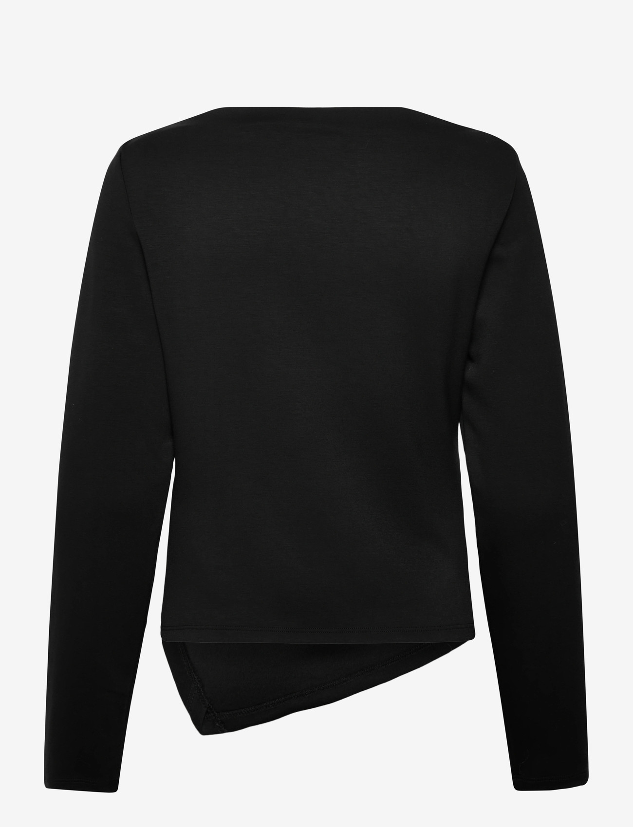 Vero Moda - VMMILLE LS BOATNECK SHORT TOP JRS NOOS - langærmede bluser - black - 2