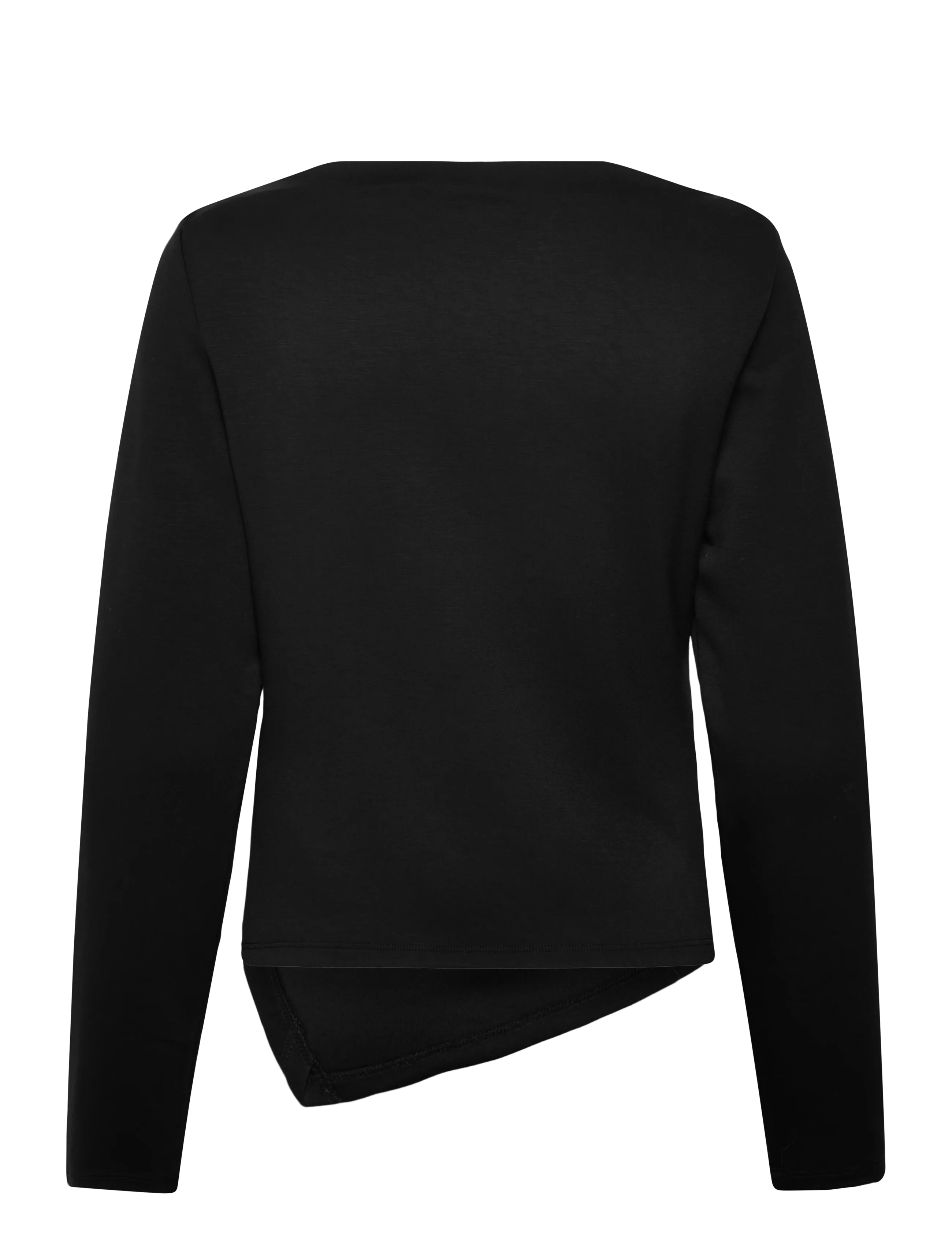 Vero Moda - VMMILLE LS BOATNECK SHORT TOP JRS NOOS - langerma blússur - black - 2