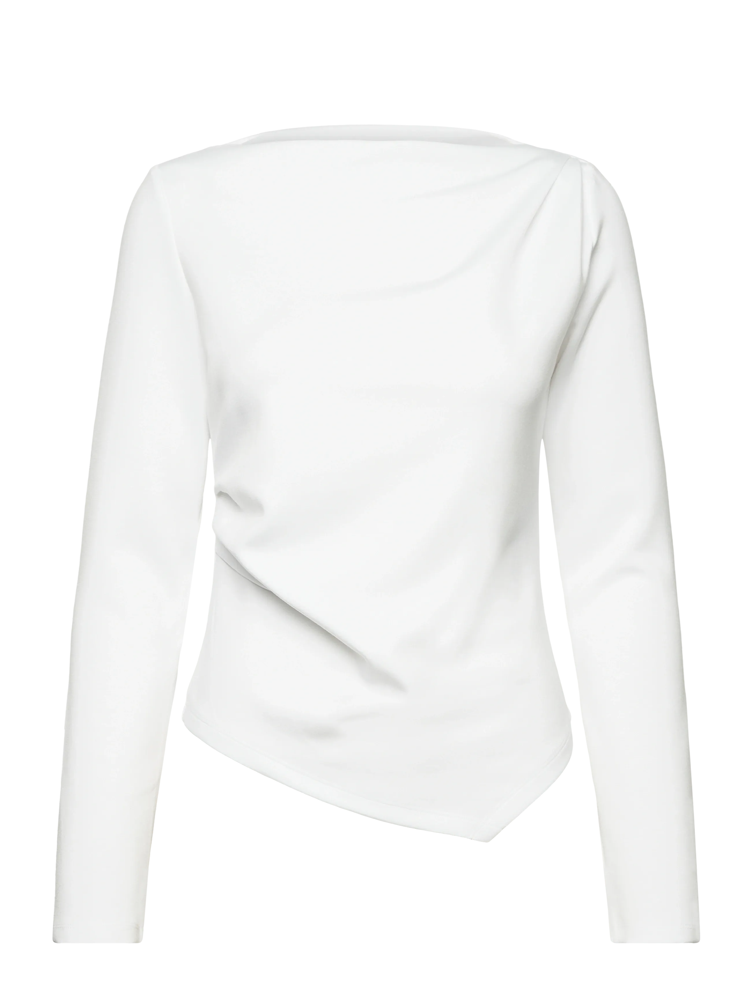 Vero Moda VMMILLE LS BOATNECK SHORT TOP JRS NOOS - Kleidung - BRIGHT WHITE / white