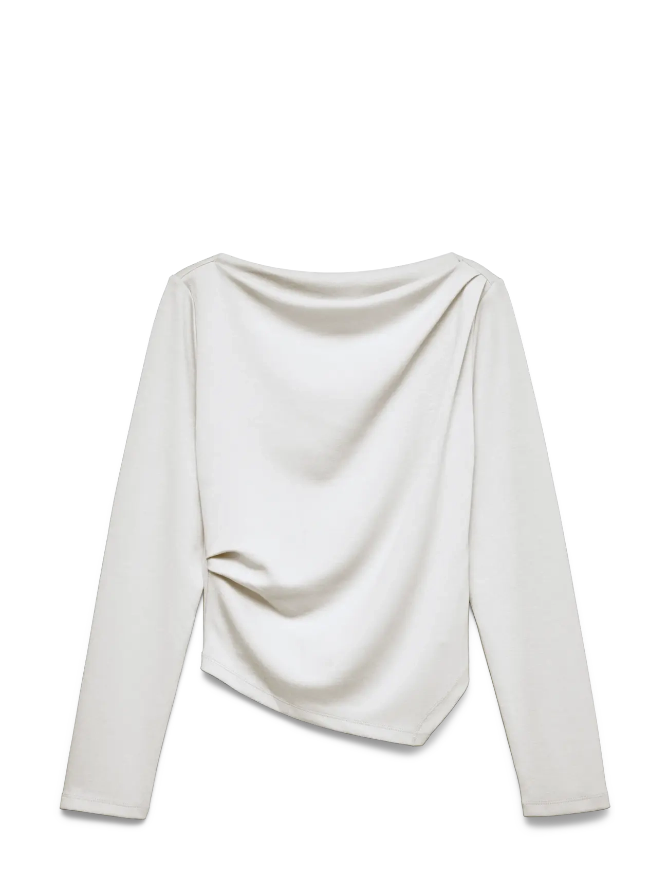 Vero Moda VMMILLE LS BOATNECK SHORT TOP JRS NOOS - Kleidung - BRIGHT WHITE / white