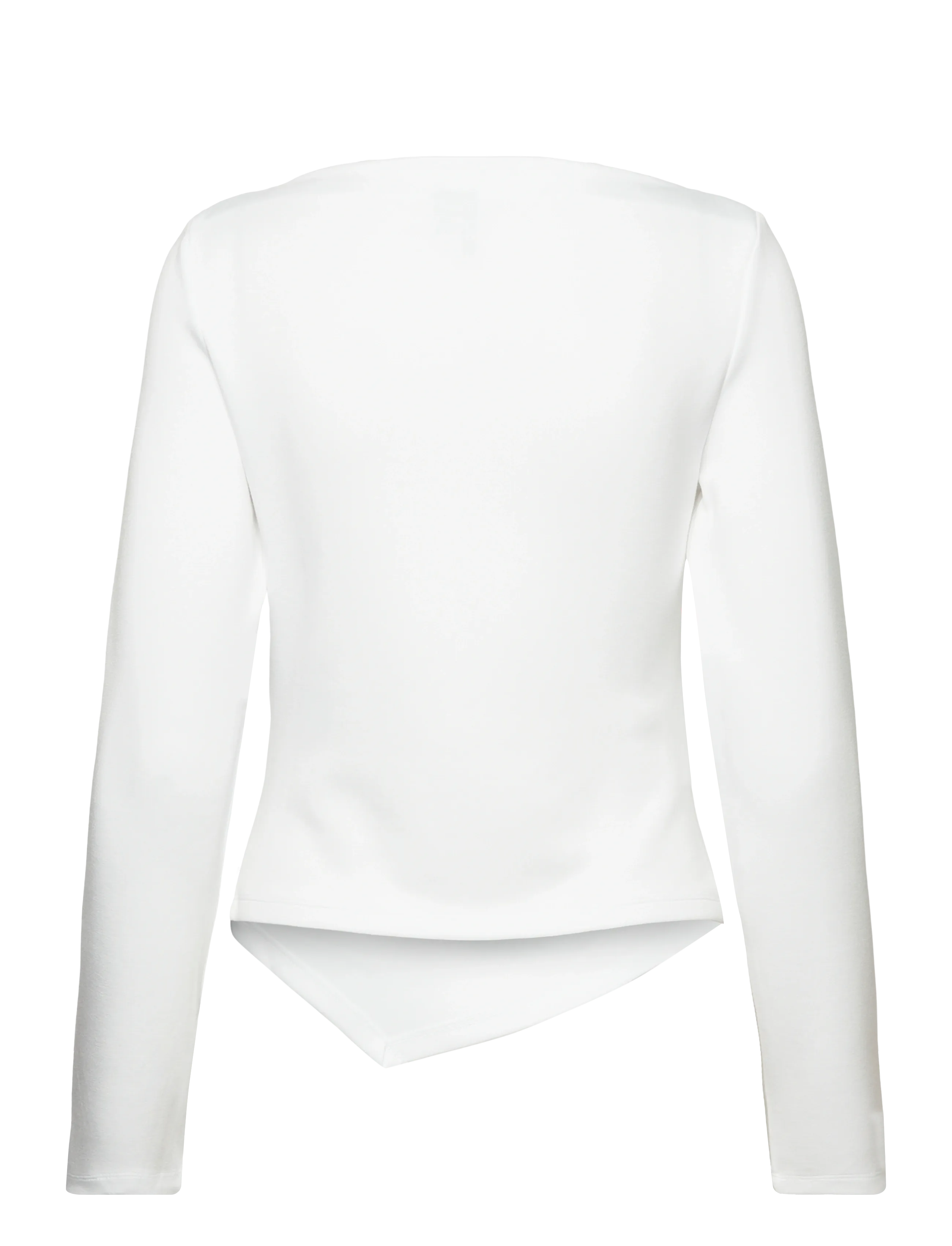 Vero Moda - VMMILLE LS BOATNECK SHORT TOP JRS NOOS - long sleeved blouses - bright white - 2