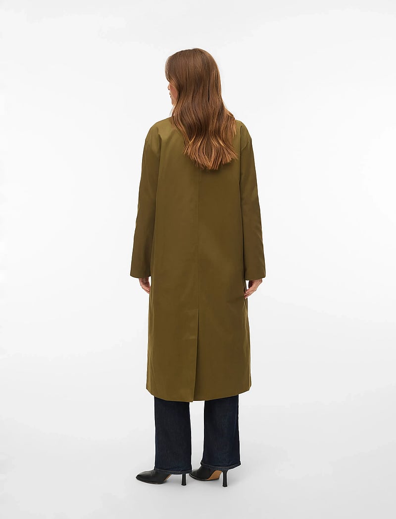 Vero Moda - AWNAOMI LS LONG COAT - leichte mäntel - martini olive - 2
