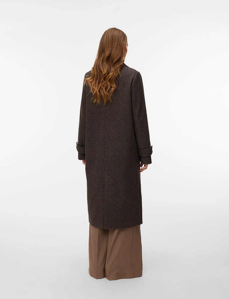 Vero Moda - VMEVA LONG COAT NOOS - mantlid - chocolate torte - 2