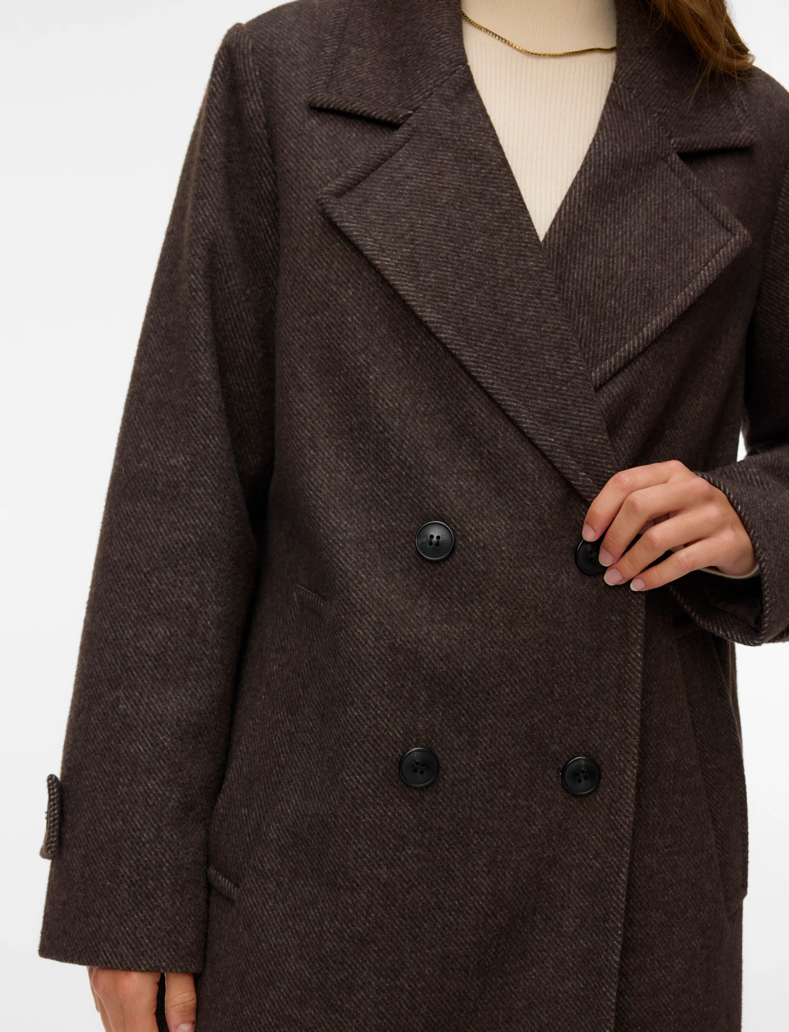 Vero Moda - VMEVA LONG COAT NOOS - mantlid - chocolate torte - 4
