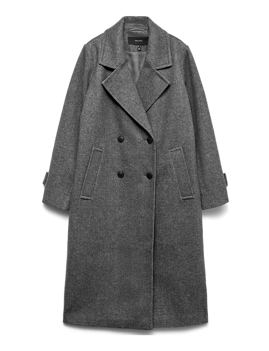 Vero Moda - VMEVA LONG COAT NOOS - mäntel - medium grey melange - 0