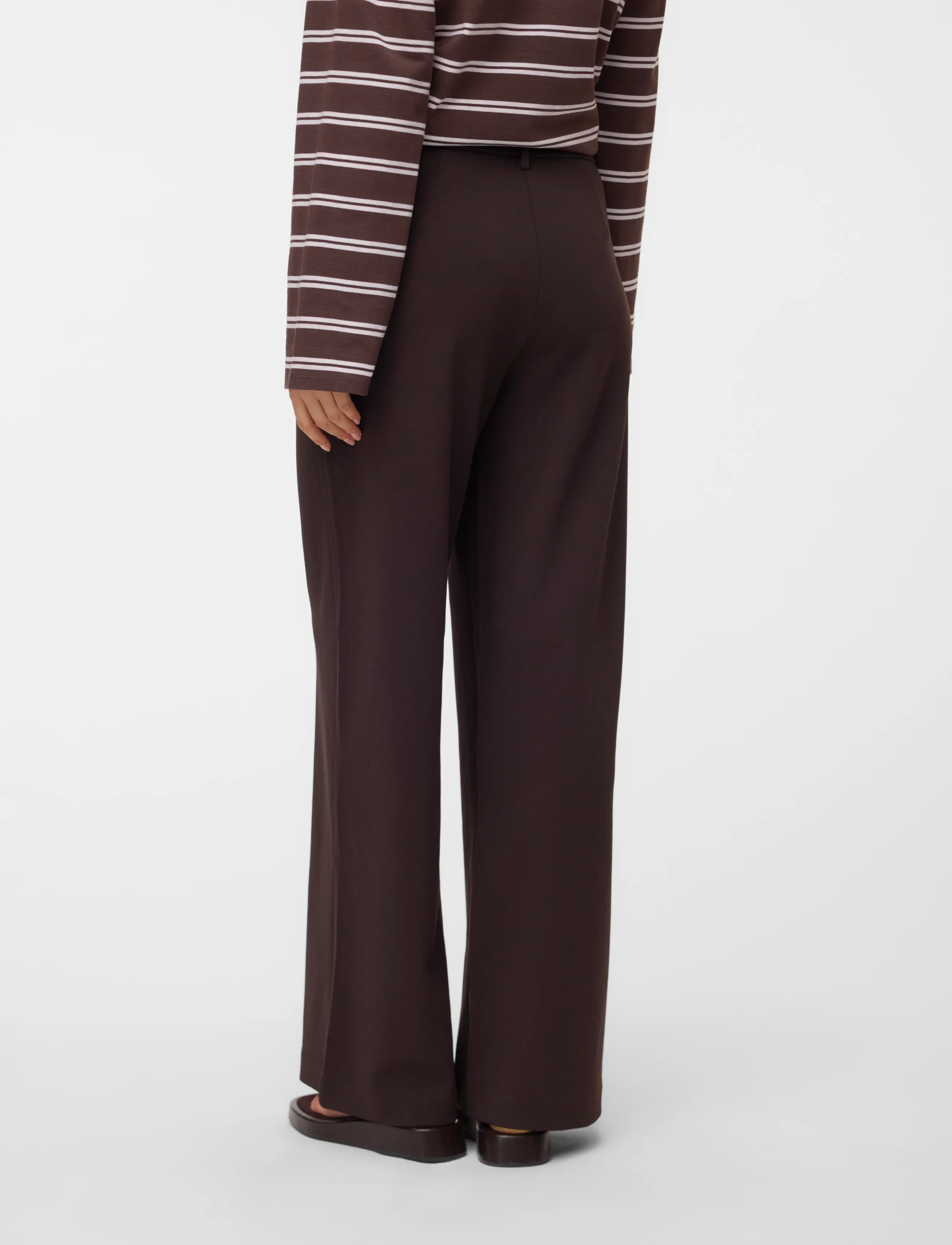 Vero Moda - VMZAMIRA MW WIDE PANT NOOS - hosen mit weitem bein - chocolate torte - 2