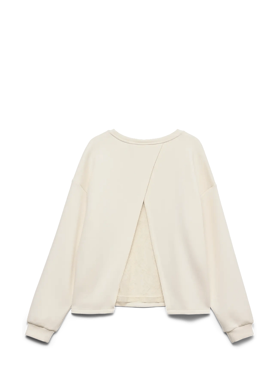 Vero Moda - VMLOCCA L/S LACE SWEATSHIRT JRS BTQ - birch - 1