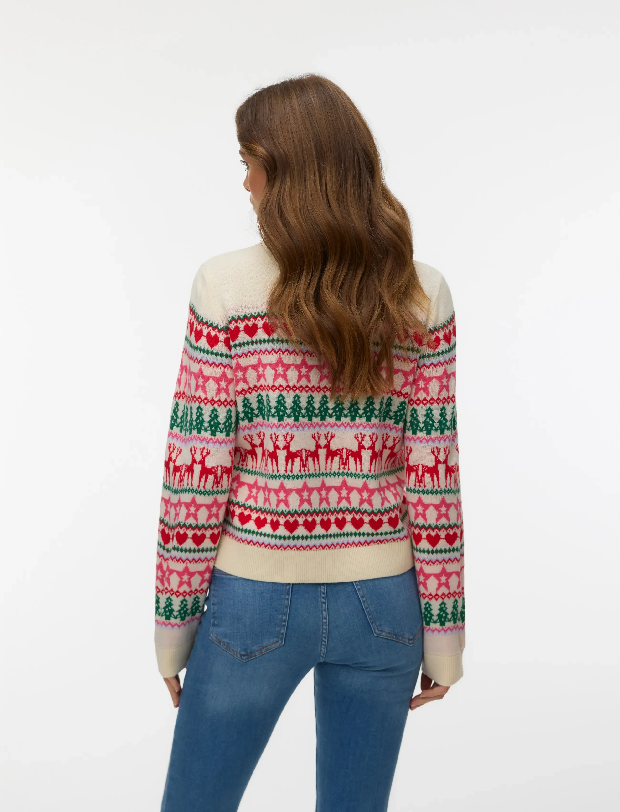 Vero Moda - VMNEWCHRISTMAS LS O-N PULL.BOX XMAS - striktrøjer - birch - 2