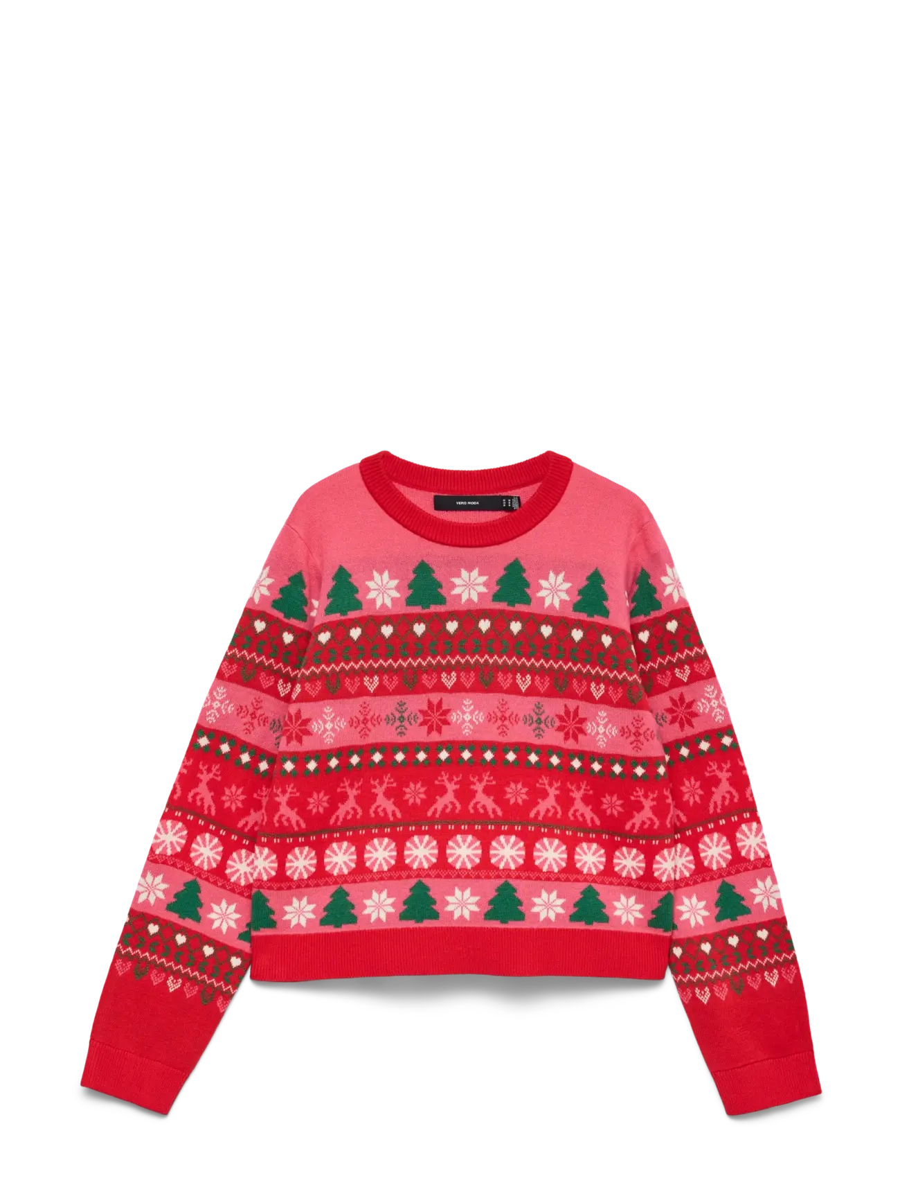 Vero Moda VMNEWCHRISTMAS LS O-N PULL.BOX XMAS - Kleidung - CHINESE RED / red