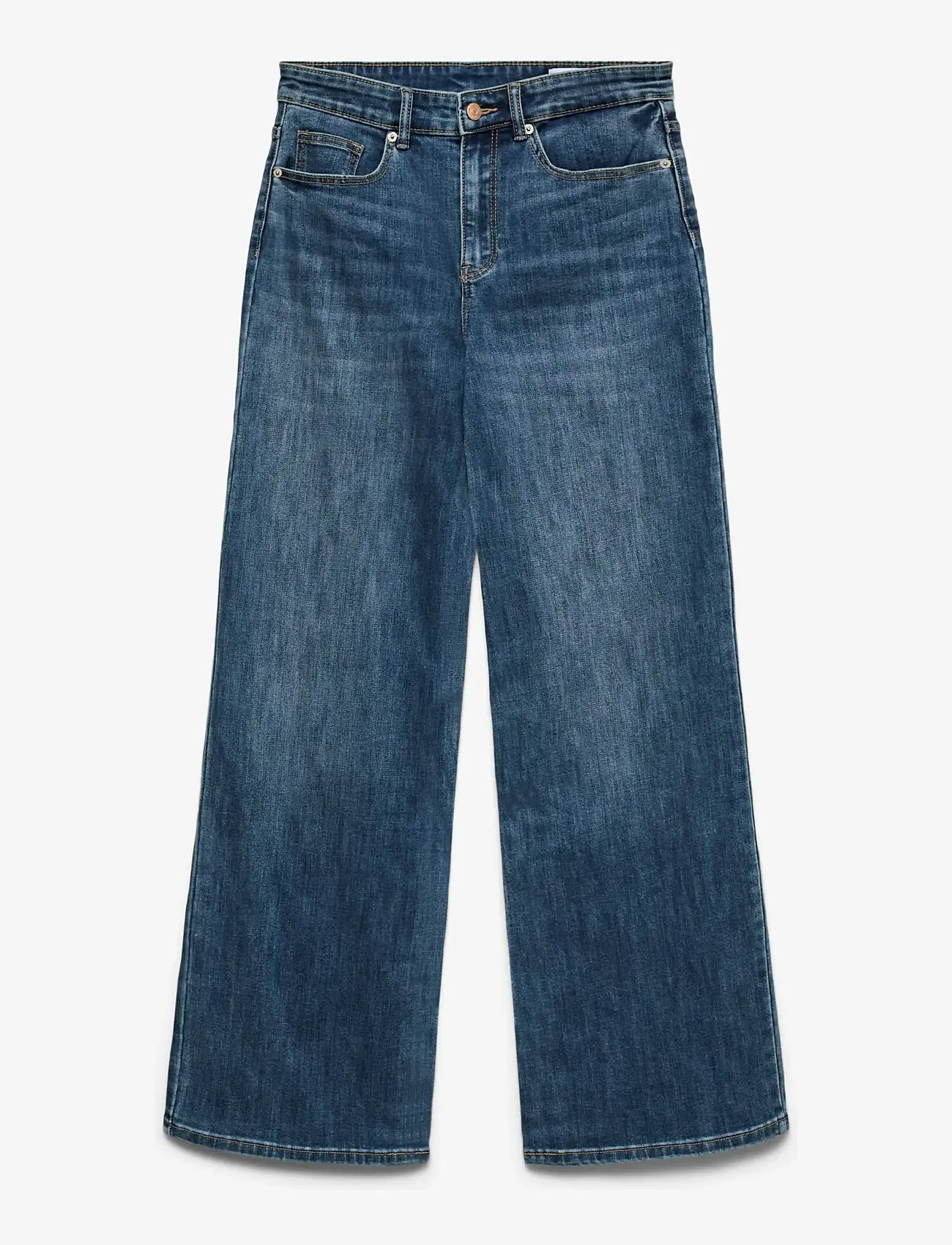 Vero Moda - VMOLIVIA STRETCH HR WIDE JNS LI3182 NOOS - brede jeans - medium blue denim - 1