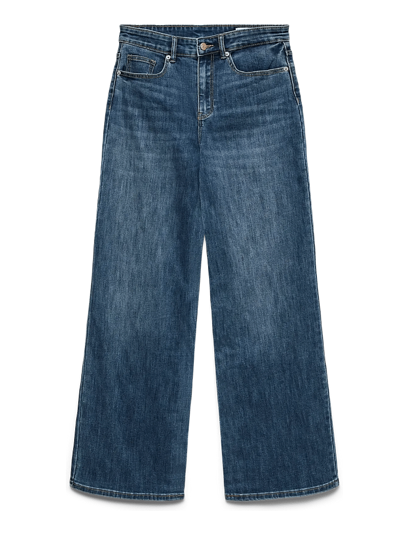 Vero Moda - VMOLIVIA STRETCH HR WIDE JNS LI3182 NOOS - brede jeans - medium blue denim - 1