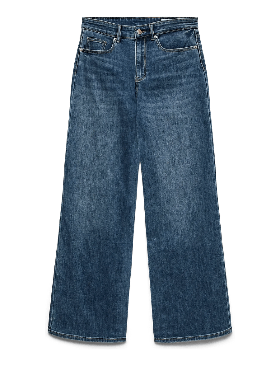 Vero Moda - VMOLIVIA STRETCH HR WIDE JNS LI3182 NOOS - brede jeans - medium blue denim - 1