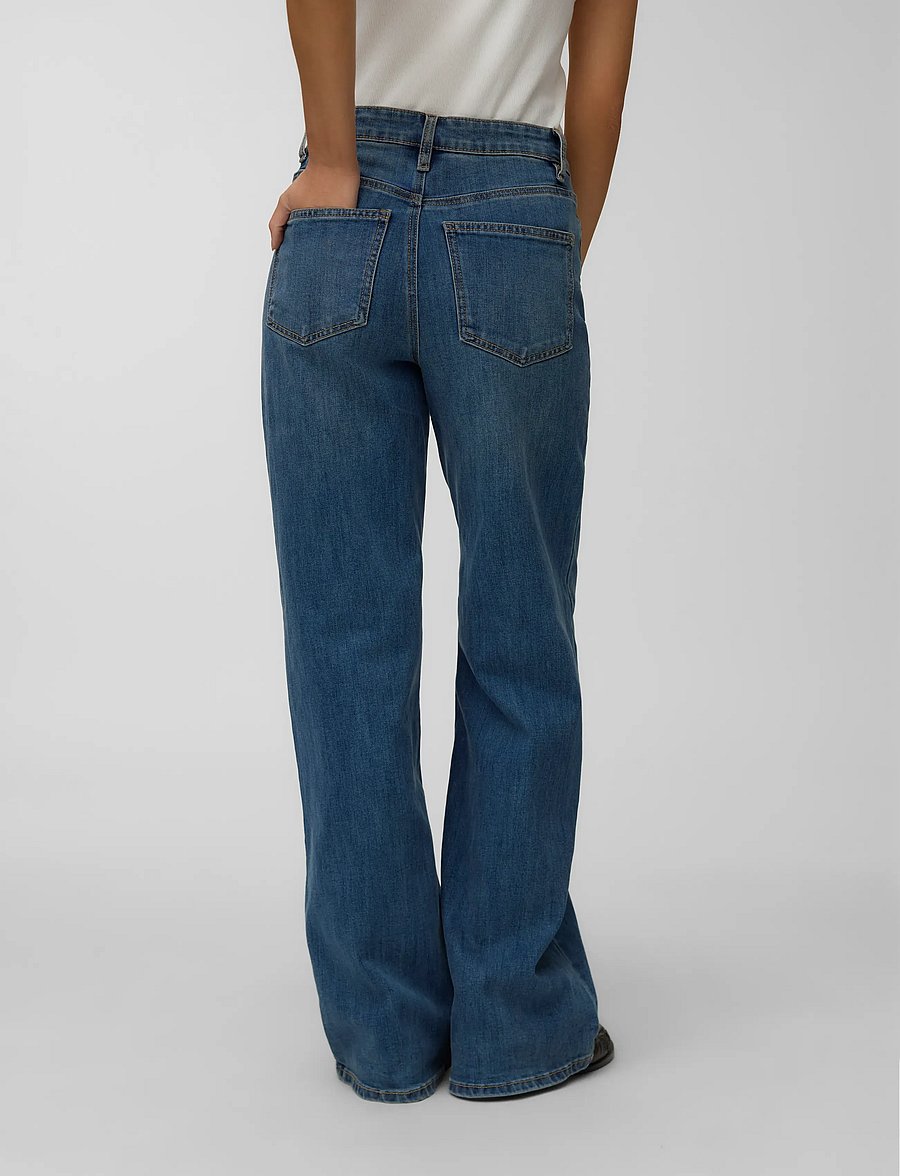 Vero Moda - VMOLIVIA STRETCH HR WIDE JNS LI3182 NOOS - brede jeans - medium blue denim - 2