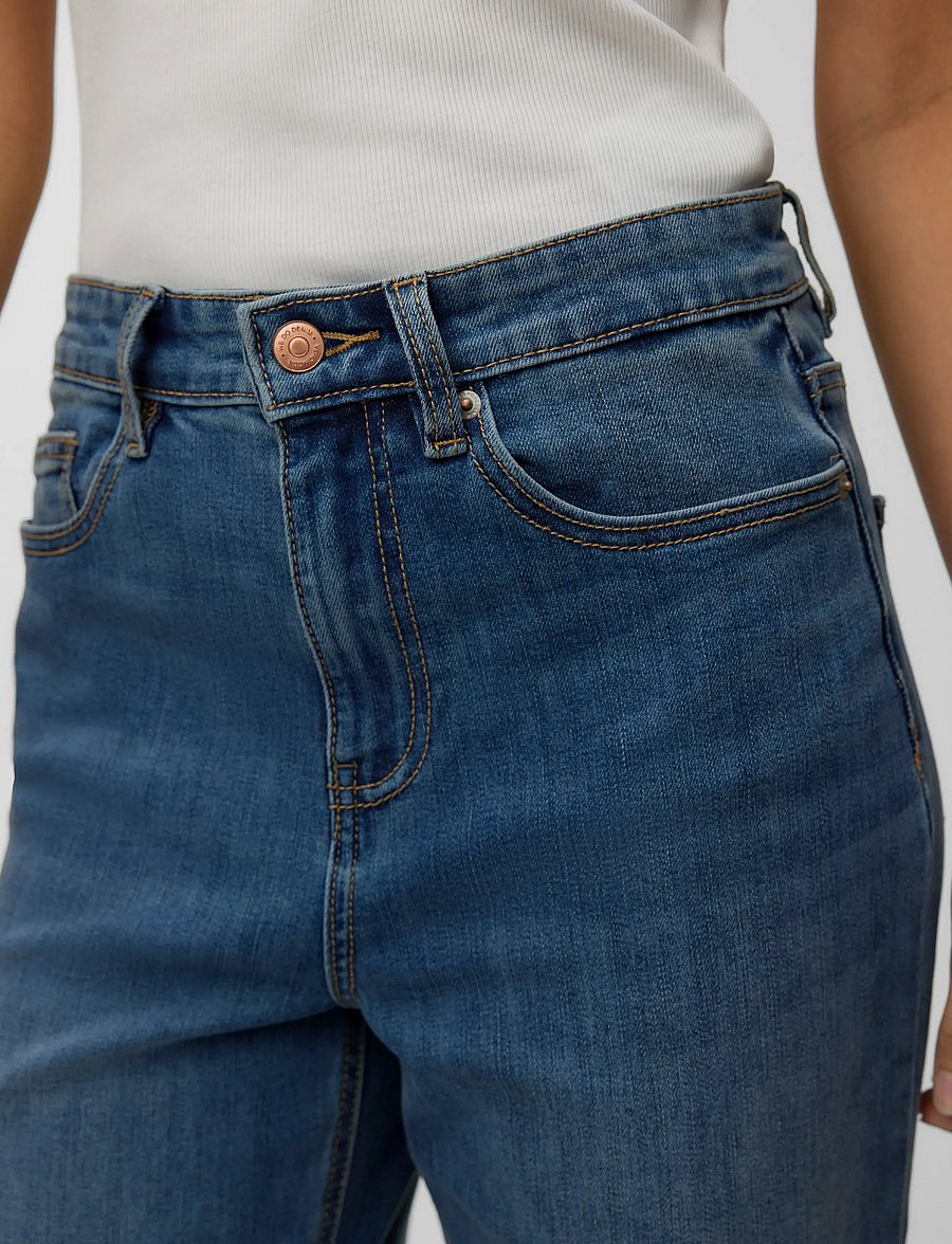 Vero Moda - VMOLIVIA STRETCH HR WIDE JNS LI3182 NOOS - brede jeans - medium blue denim - 4