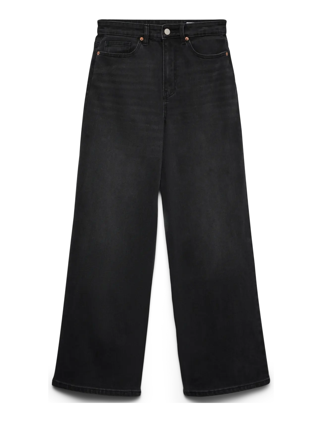 Vero Moda VMOLIVIA STRETCH HR WIDE JNS LI1101 NOOS - Denim - BLACK DENIM / black