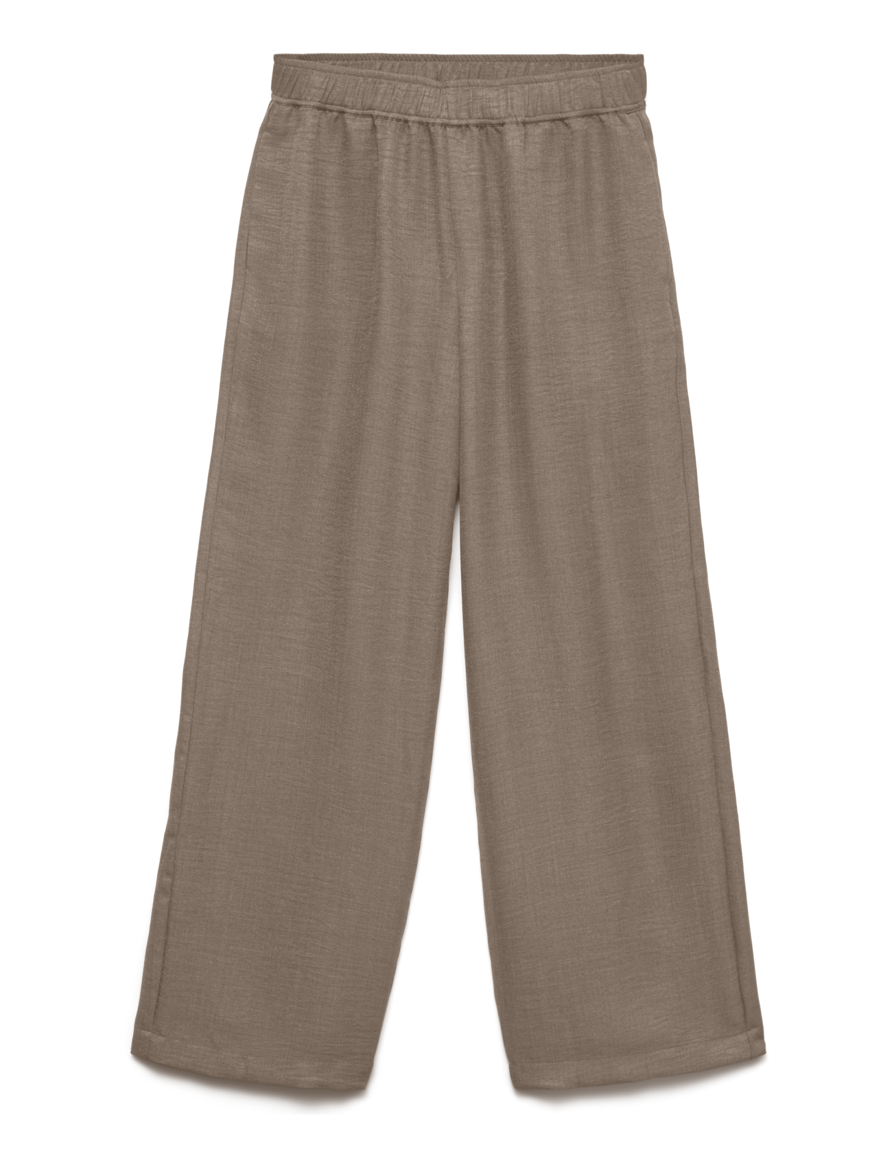 Vero Moda Vmmelaney Ls Straigh Pant Tlr Exp, L, Trousers, Braun - Wide Leg, Frauen