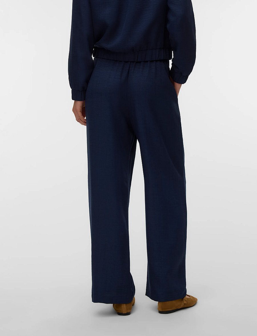 Vero Moda - VMMELANEY LS STRAIGH PANT TLR EXP - laia säärega püksid - navy blazer - 2