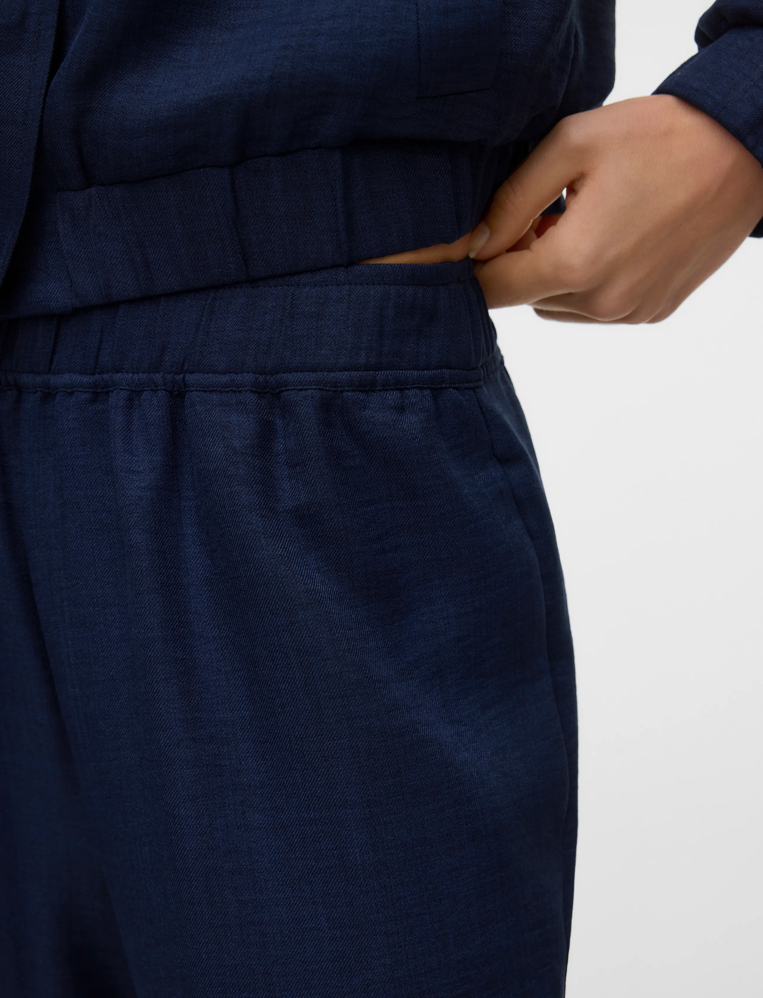 Vero Moda - VMMELANEY LS STRAIGH PANT TLR EXP - laia säärega püksid - navy blazer - 4