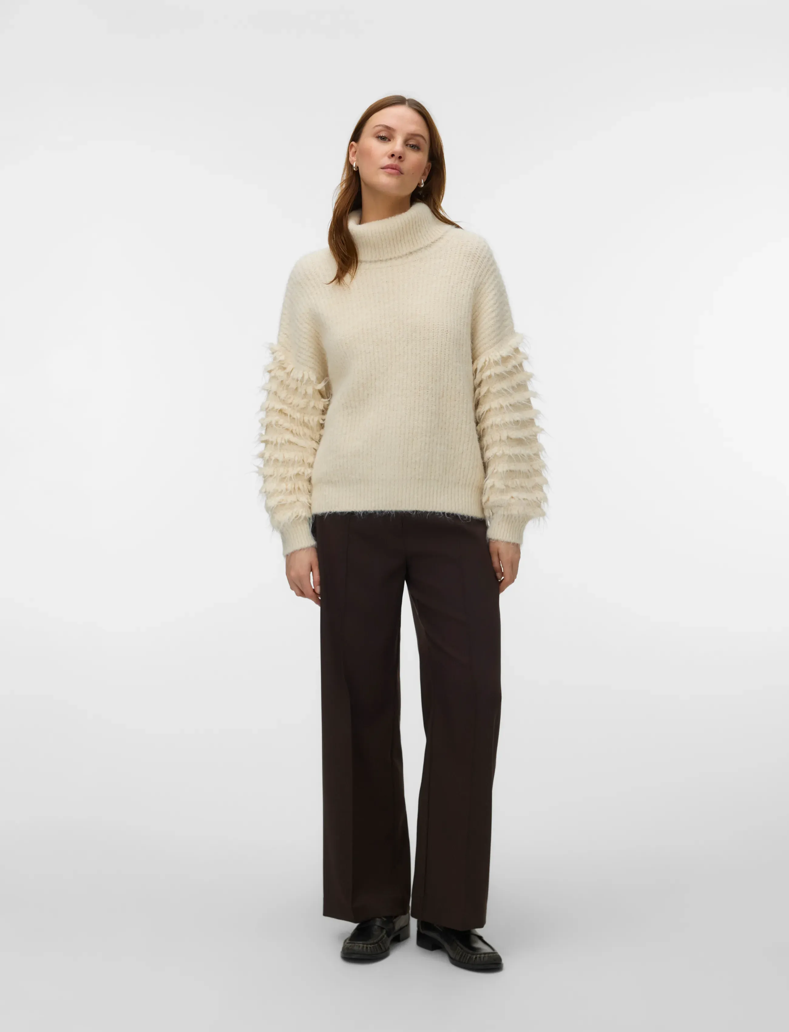 Awdima Ls High Neck Knit Jumper