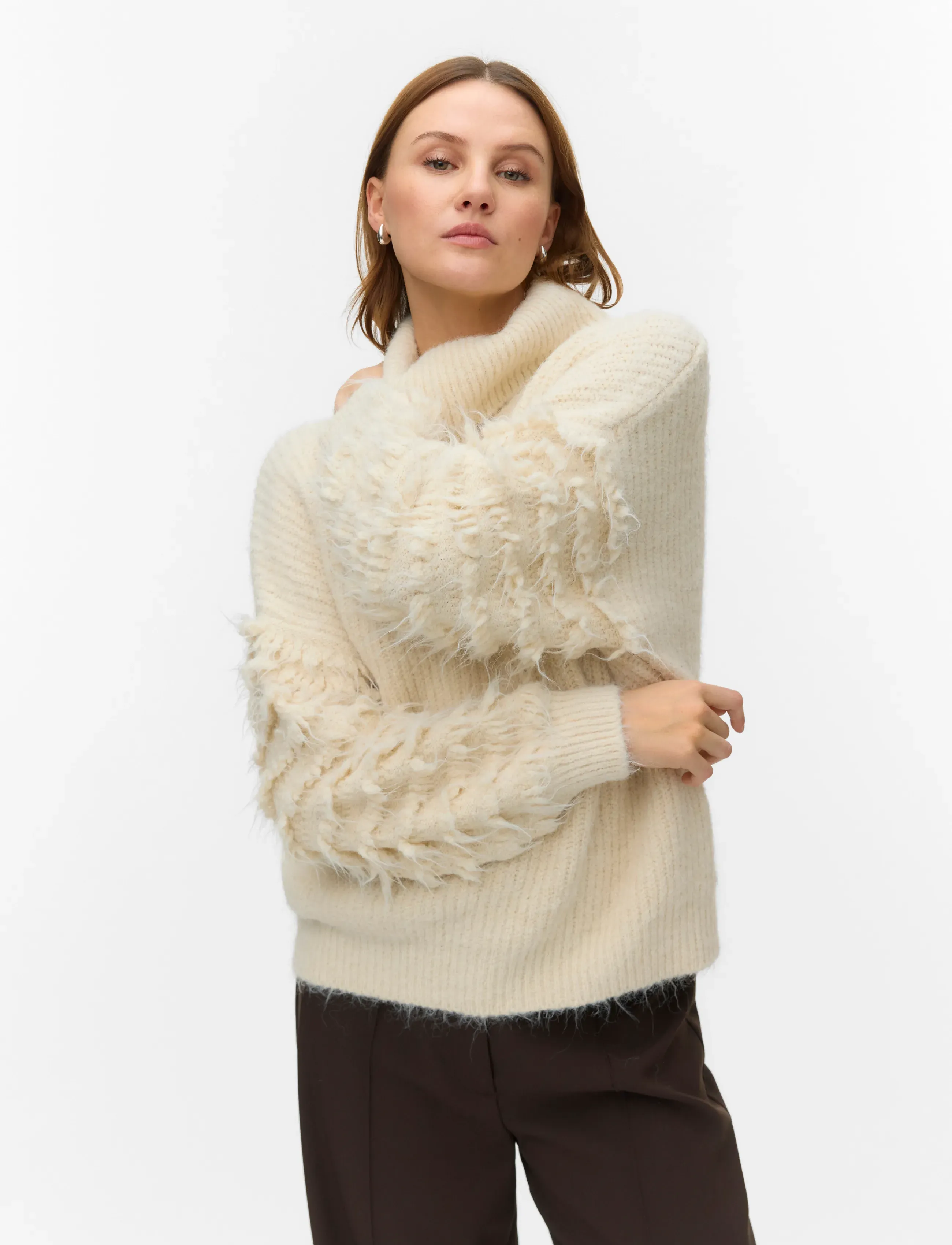 Vero Moda - AWDIMA LS HIGH NECK KNIT JUMPER - whitecap gray - 3