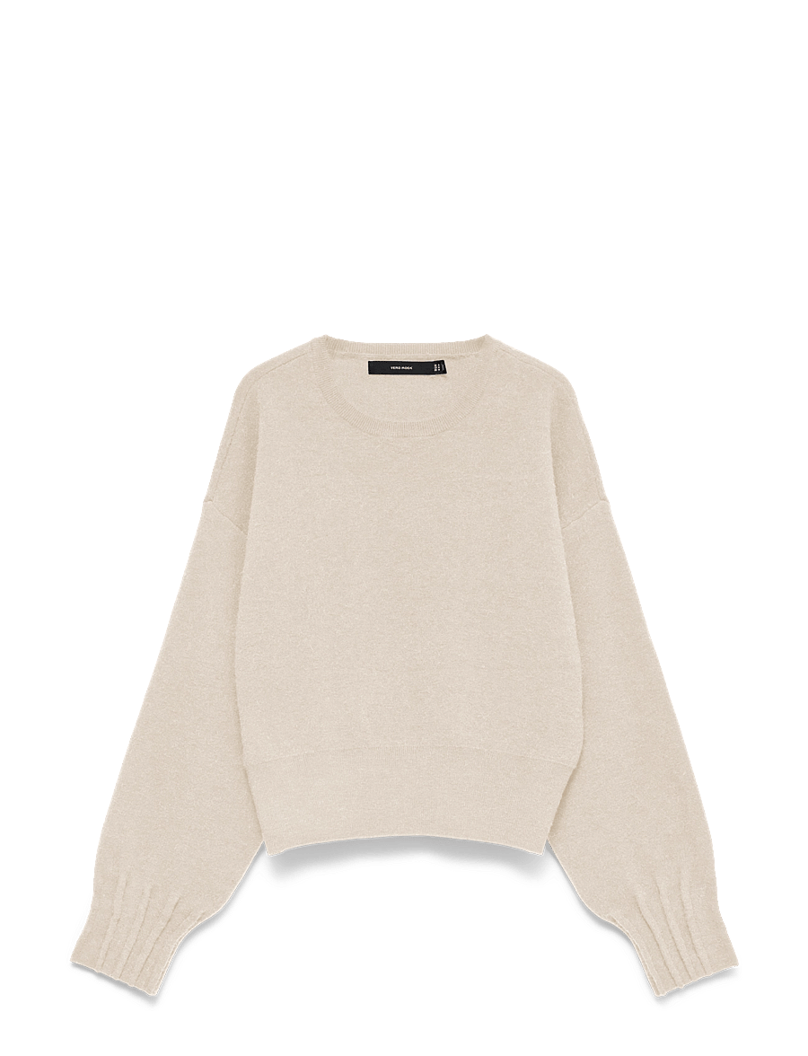 Vero Moda - VMKACY LS O-NECK PULLOVER - stickade tröjor - birch - 0