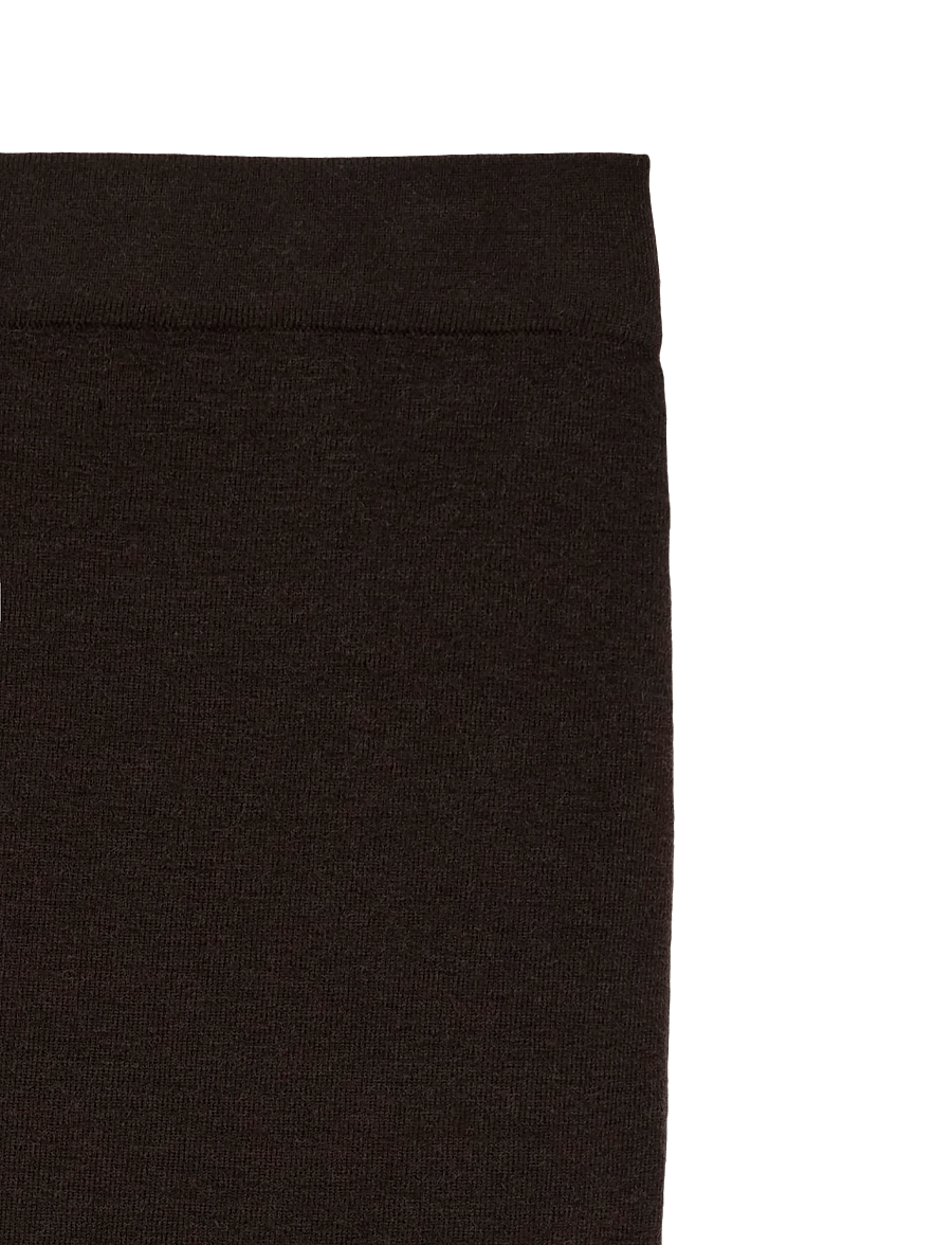 Vero Moda - VMKACY NW DRAPE ANKLE SKIRT - knitted skirts - chocolate torte - 5