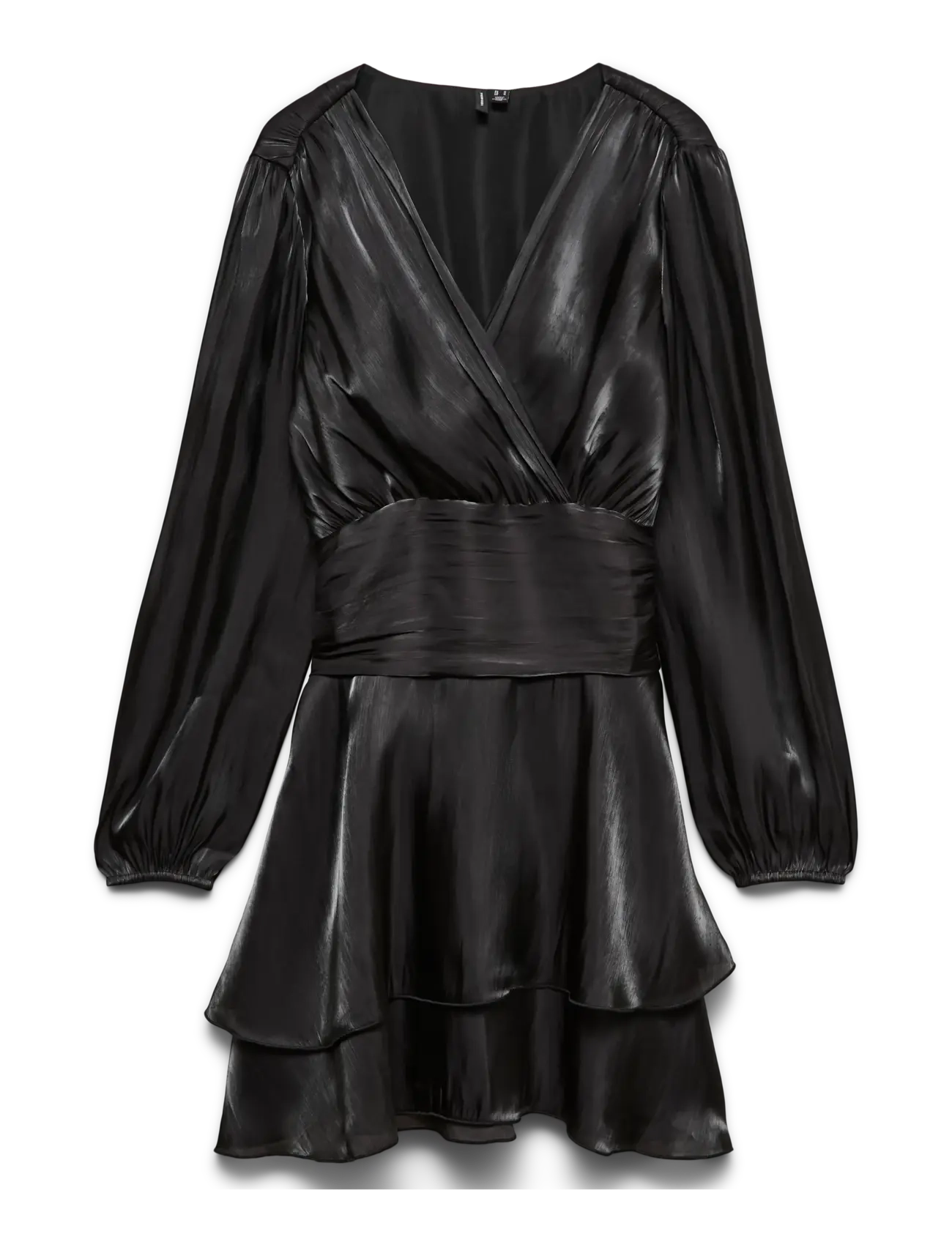 Vero Moda VMPOLLY LS SHORT DRESS WVN EXP - Dresses - BLACK / black