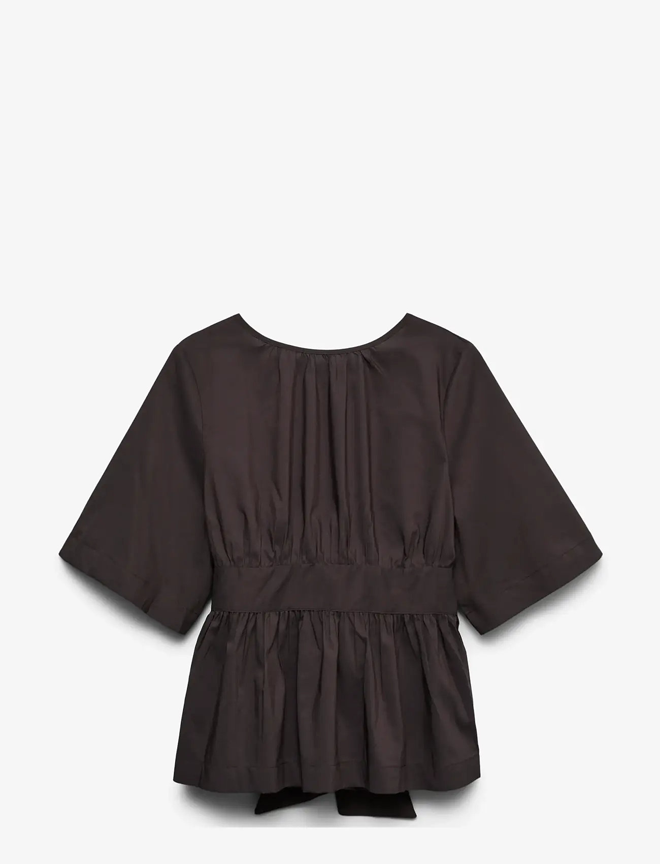 Vero Moda - VMFRIBA 2/4 DETAIL TOP WVN - lühikeste varrukatega pluusid - chocolate torte - 0