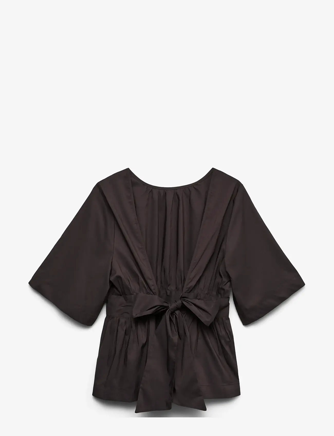 Vero Moda - VMFRIBA 2/4 DETAIL TOP WVN - lühikeste varrukatega pluusid - chocolate torte - 1