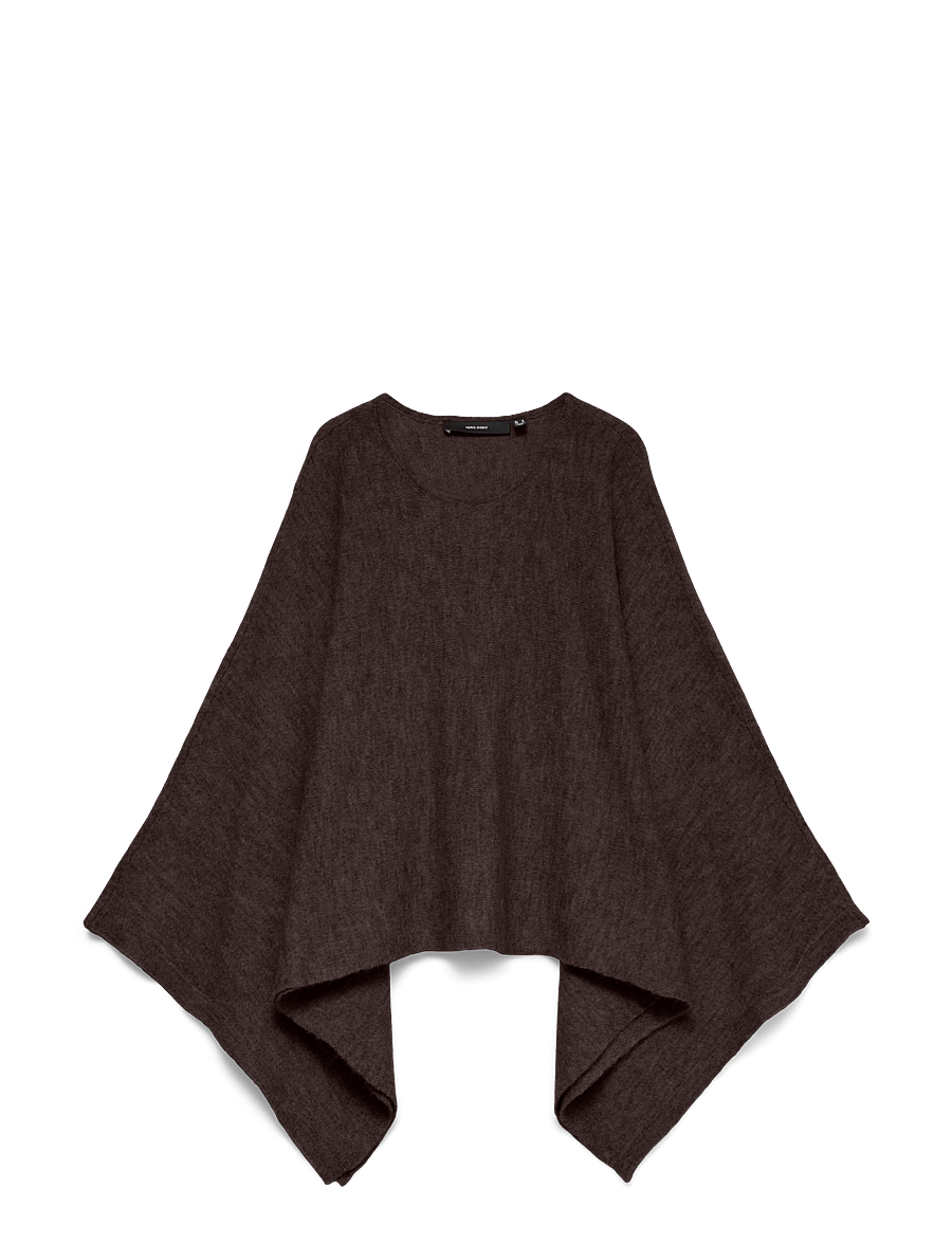 Vero Moda - VMISLA LS O-NECK CAPE - tunna kappor - chocolate torte - 0