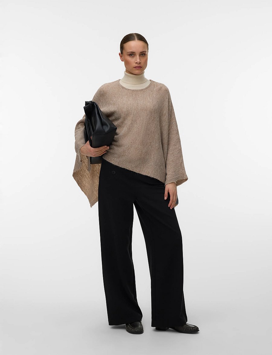 Vero Moda - VMISLA LS O-NECK CAPE - tunna kappor - silver mink - 0