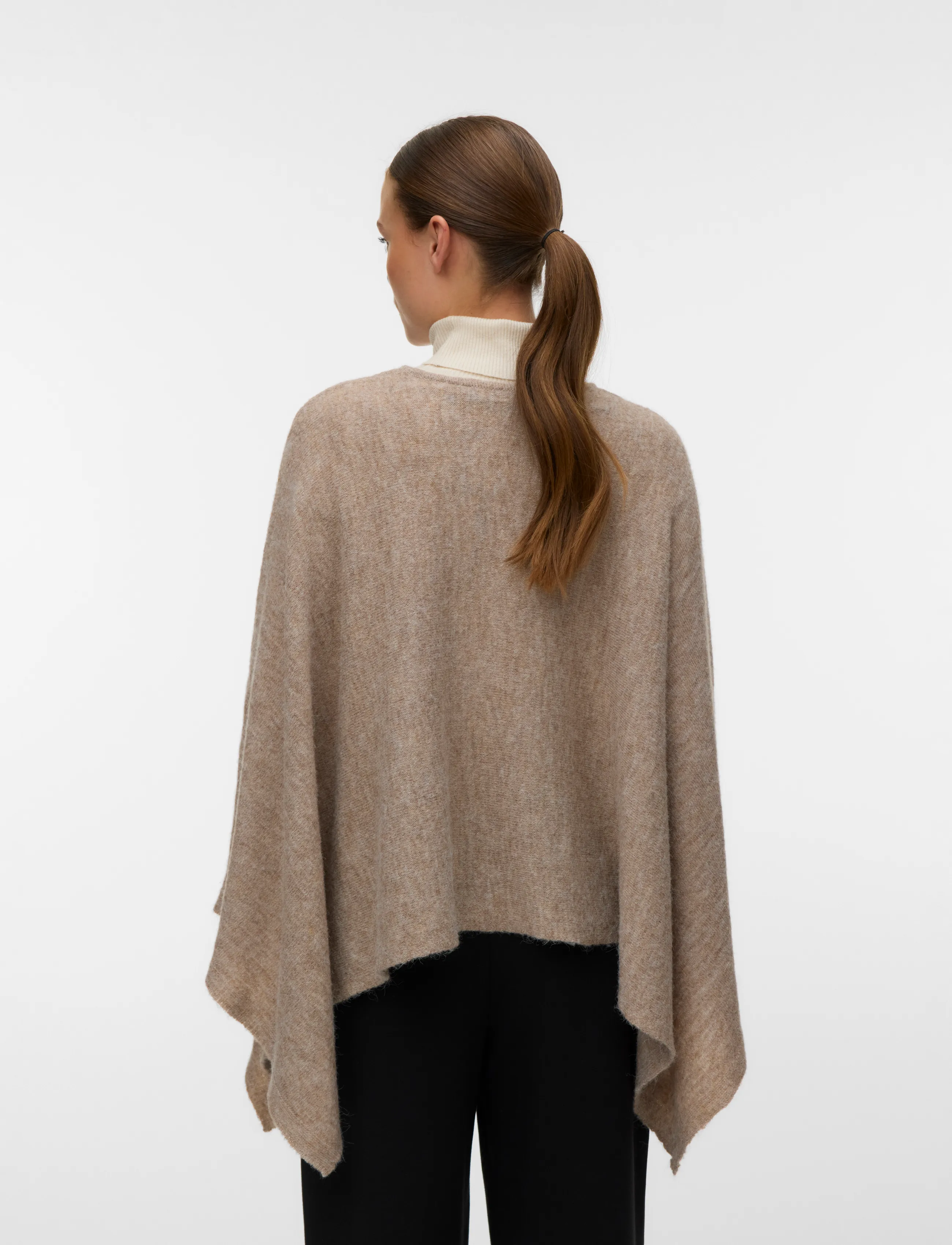 Vero Moda - VMISLA LS O-NECK CAPE - tunna kappor - silver mink - 2
