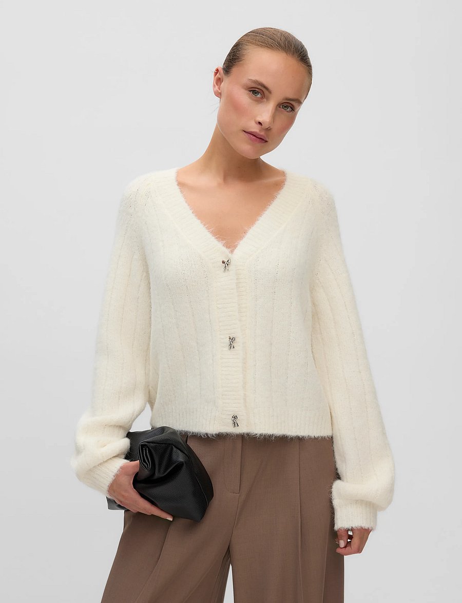 Vero Moda - VMSALLY LS V-NECK CARDIGAN - strickjacken - birch - 3