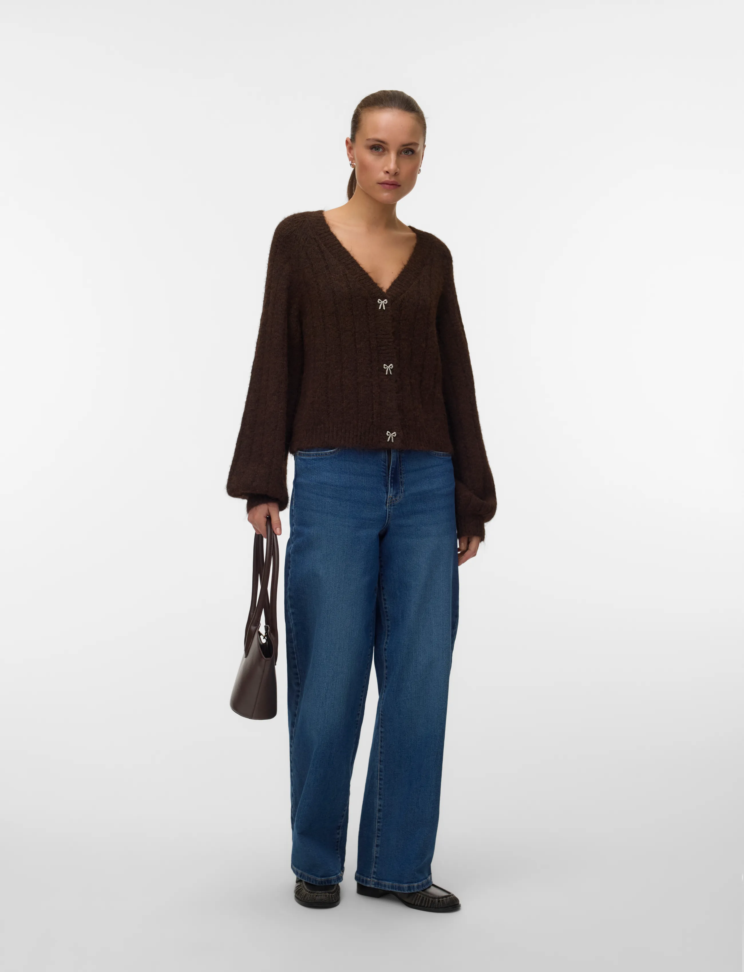 Vmsally Ls V-Neck Cardigan