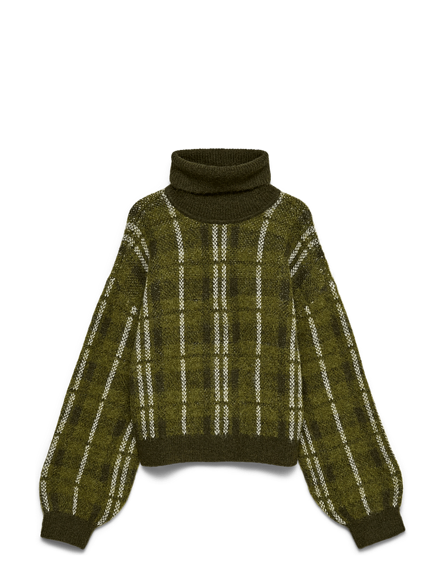 Vero Moda - VMTOBY LS HIGHNECK PULLOVER - forest night - 1