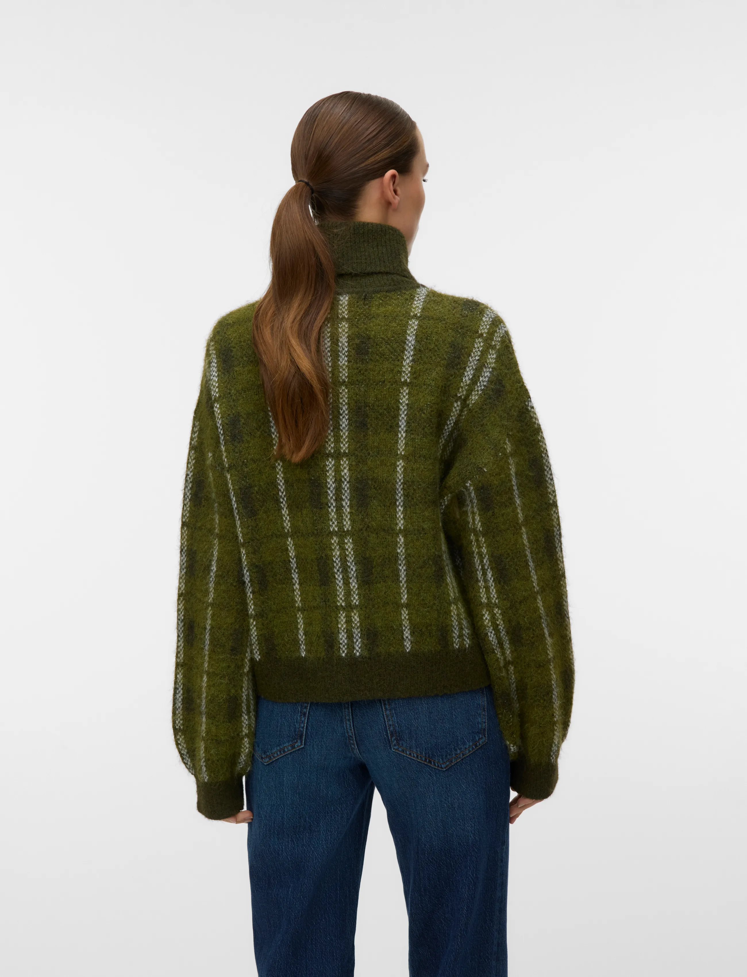 Vero Moda - VMTOBY LS HIGHNECK PULLOVER - forest night - 2